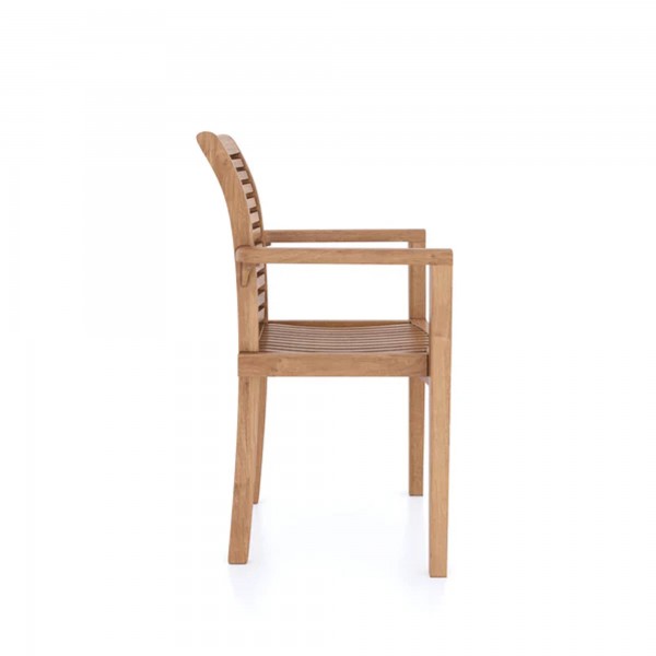 Minimalist dining chair, wooden garden chair, outdoor furniture