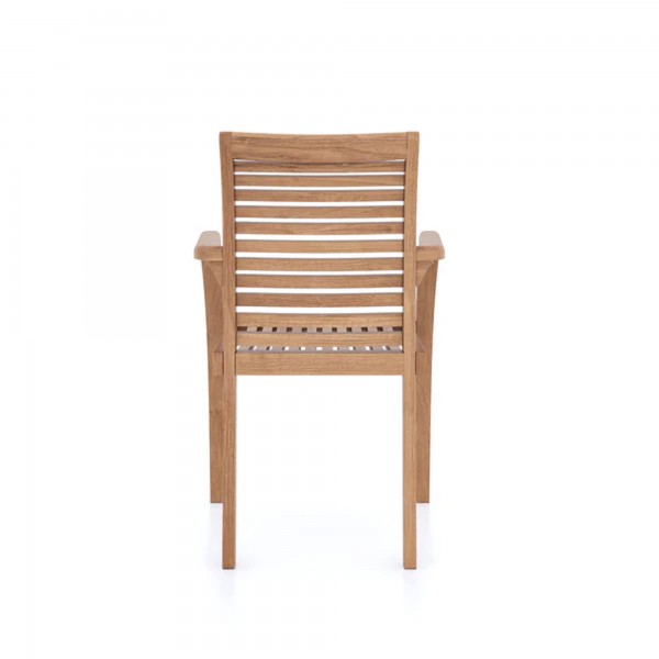 Minimalist dining chair, wooden garden chair, outdoor furniture