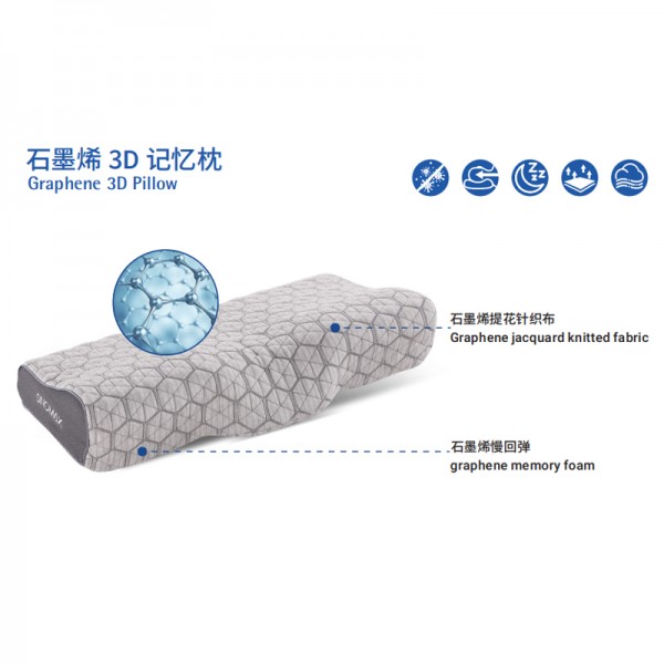 Memory foam pillow protects cervical vertebrae and aids sleep draphene 3D pillow