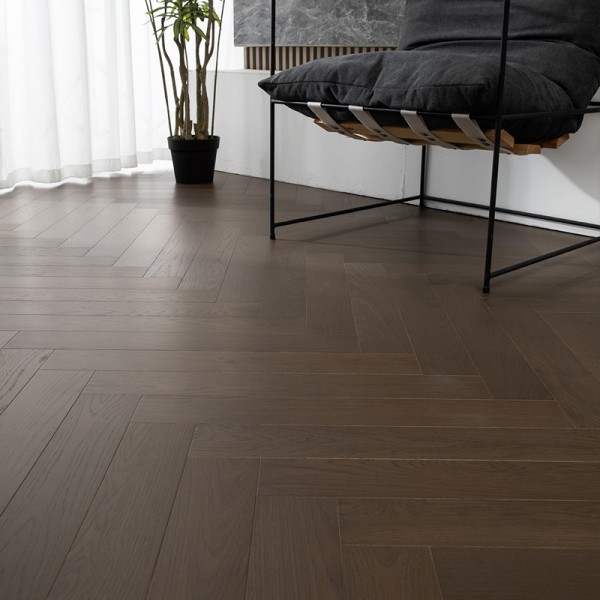 Birch series multi-layer solid wood flooring oak/walnut planks herringbone thickened wear LS-HX2009