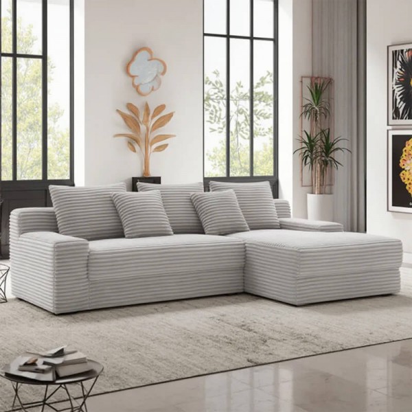 69"3 in 1 Convertible Queen Sleeper Sofa Bed, Modern Fabric Loveseat Futon Sofa Couch w/Pullout Bed, Small Love Seat Lounge Sofa w/Reclining Backrest, Furniture for Living Room, White Gray
