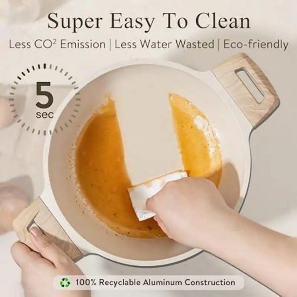 Wholesale Die Cast Aluminum Ceramic Nonstick Kitchen Cooking Pots and Pans Pot Set Granite Cookware Set