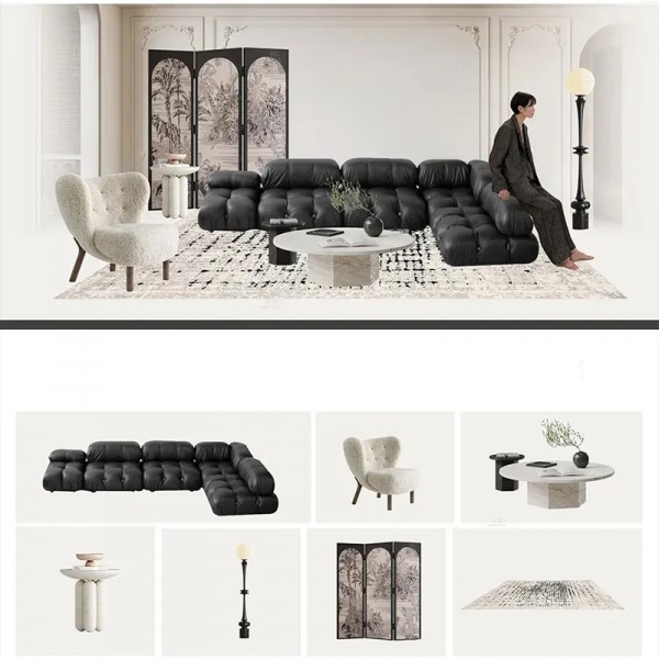 Wholesale 5 Star Sofa Set - Luxury Customized Hotel Furniture Sofa Set for Modern Living Room with Sturdy Frames & Plush Cushions