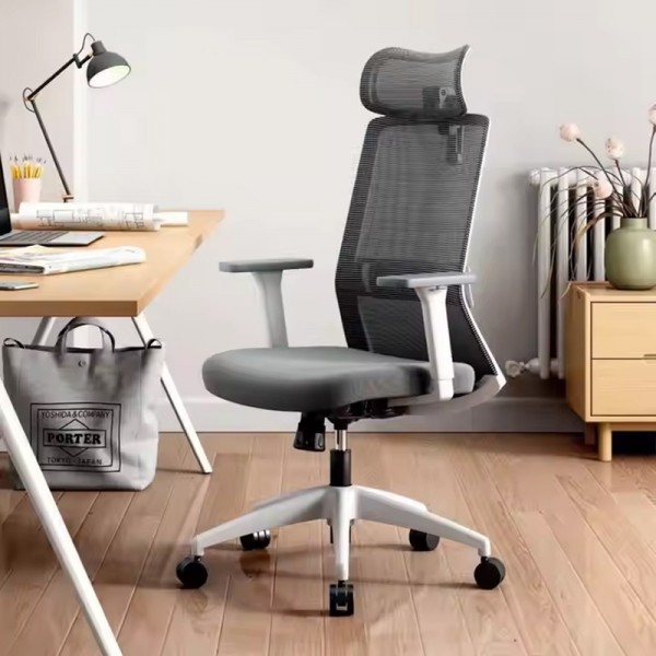 High Back Ergonomic Adjustable Armrest Home Luxury Rolling Chair Guest Manager Swivel Comfort Mesh Office Chair Furniture